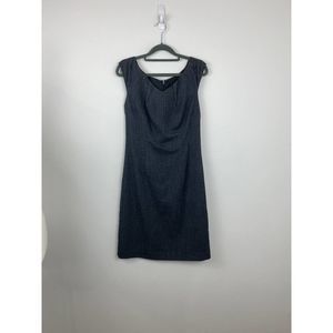 Mossino dress size 6 color gray herringbone style short sleeves